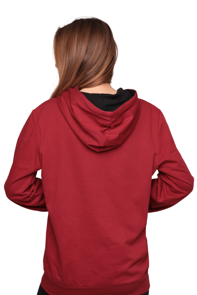 Kapşonlu Kadın Sweatshirt 0146 | Kırmızı