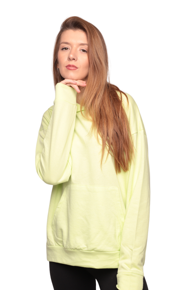 Kapşonlu Kadın Sweatshirt 0161 | Yeşil