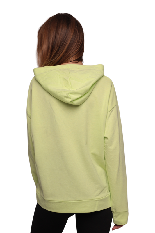 Kapşonlu Kadın Sweatshirt 0161 | Yeşil - Thumbnail