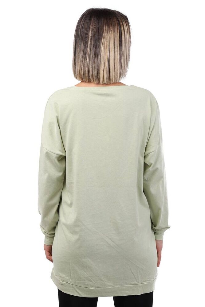 Always Baskılı Uzun Kollu Kadın T-shirt | Yeşil