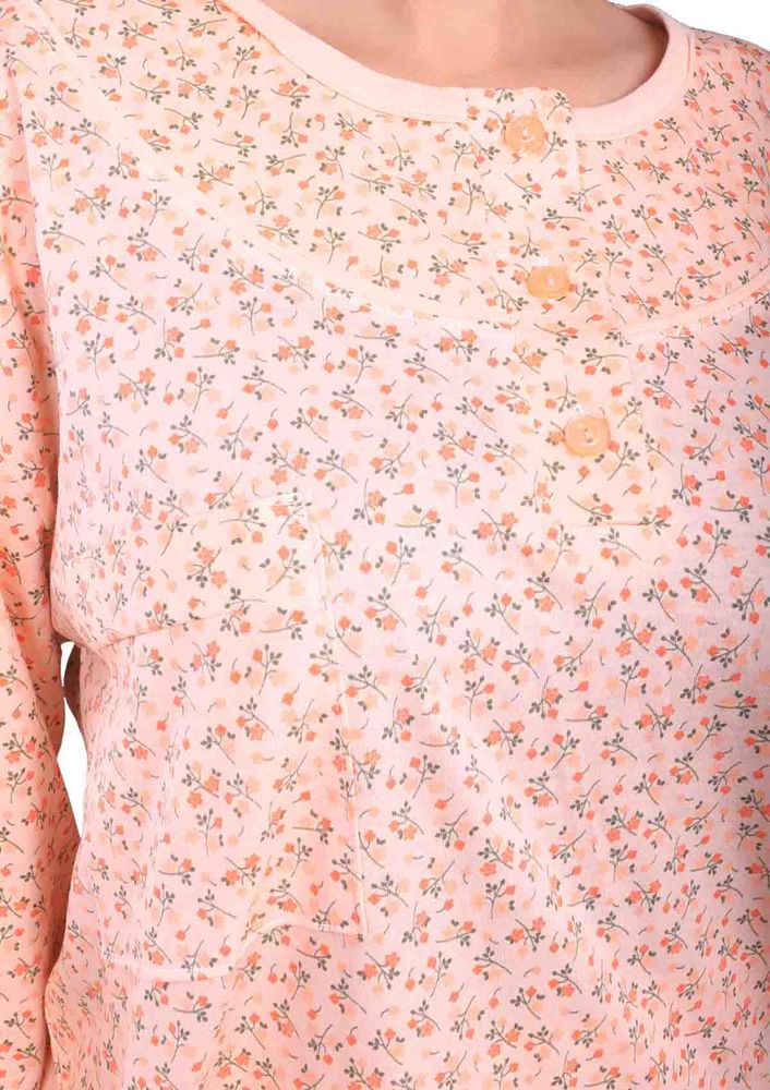 İtan Çiçek Desenli Düğmeli Pijama Takımı 336 | Yavru Ağzı