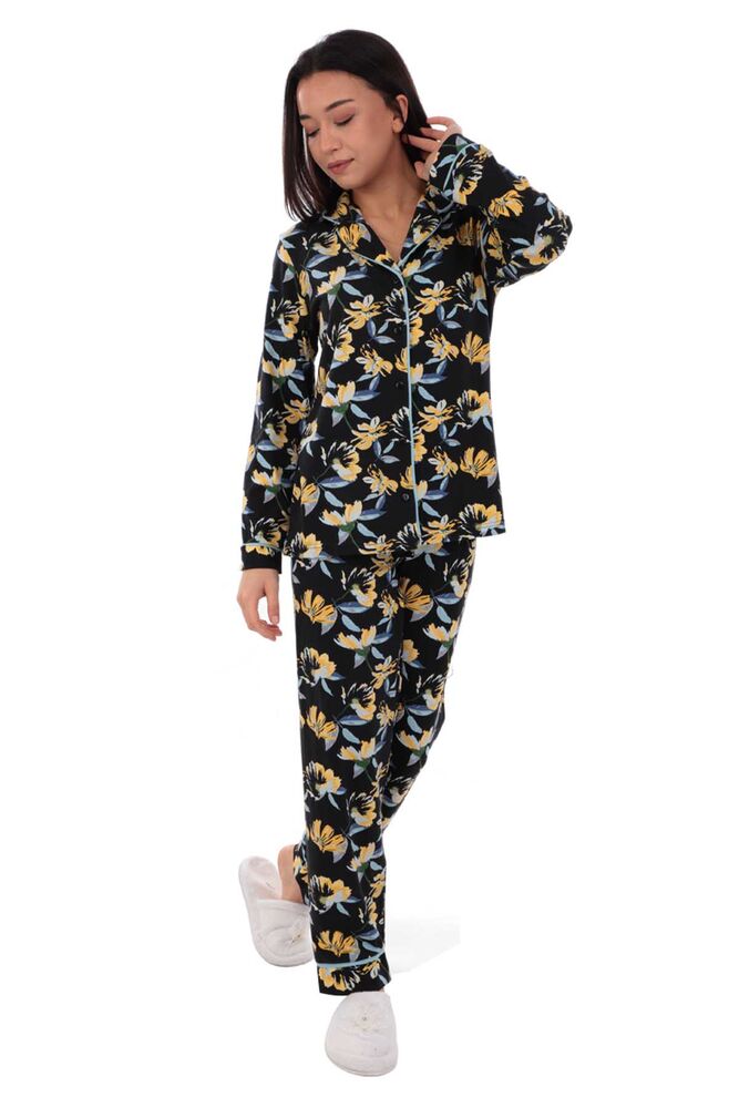Koza Desenli Kadın Pijama Takımı 70548 | Lacivert