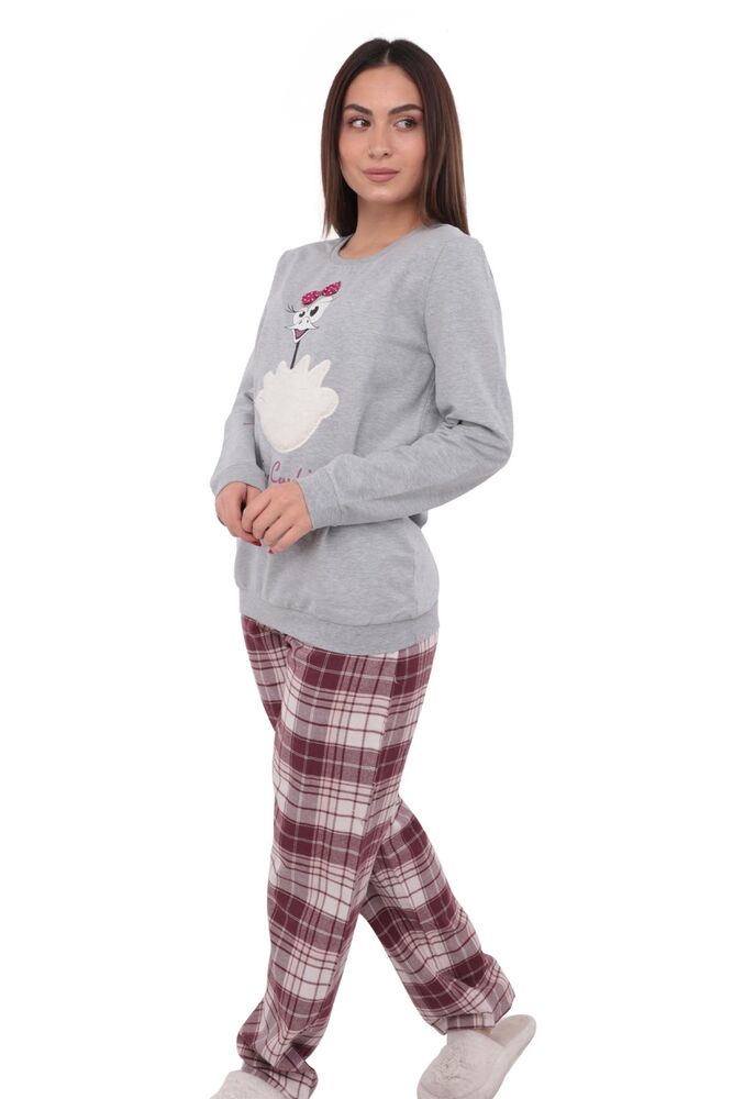 Pierre Cardin Boru Paçalı Desenli Pijama Takımı PC7220 | Gri