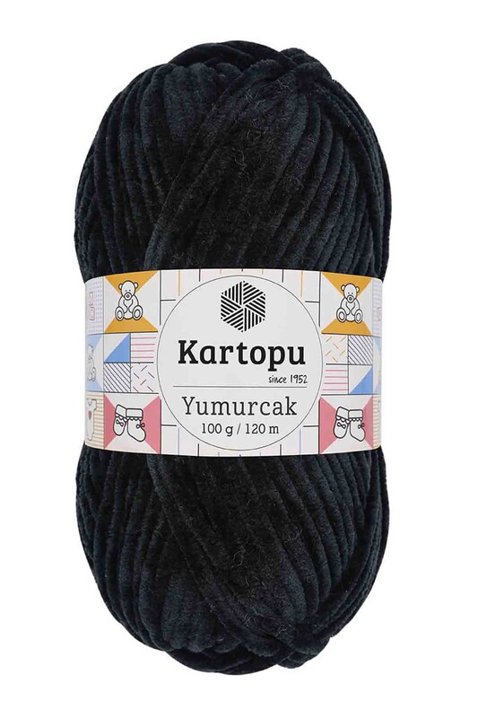 KARTOPU - Пряжа Kartopu Yumurcak 100гр.K940/чёрный 