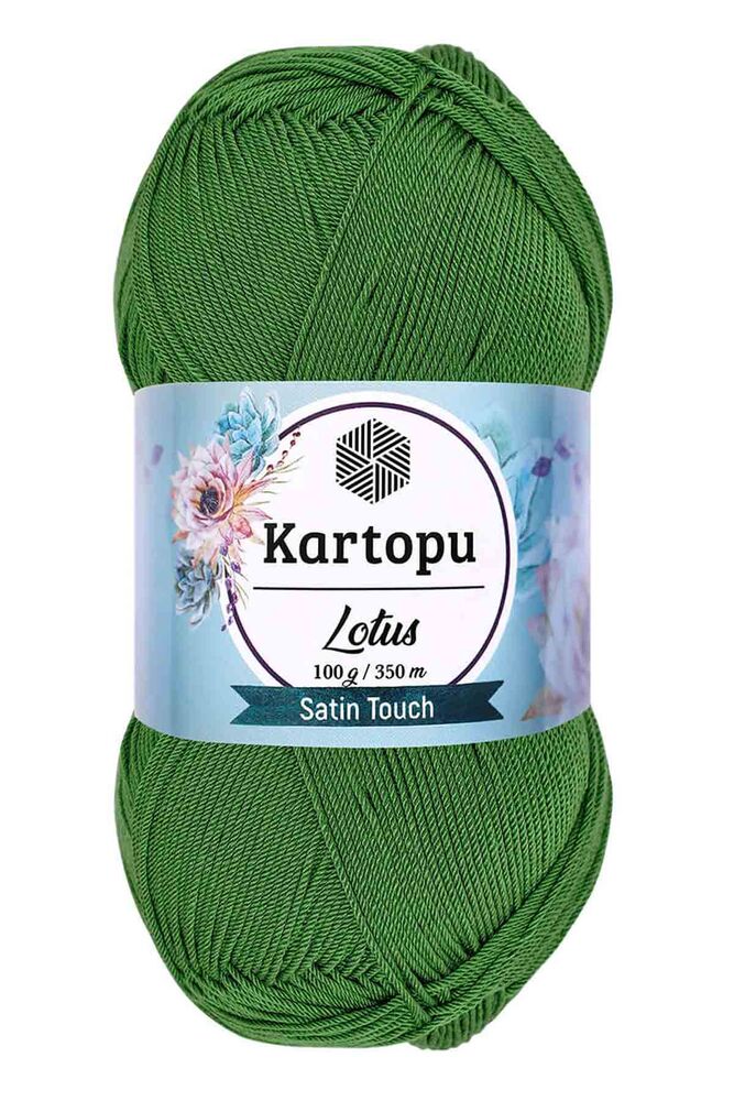 Пряжа Kartopu Lotus 100гр./K486 травяной зелёный 