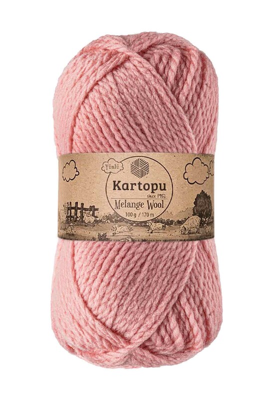 KARTOPU - Kartopu Melange Wool El Örgü İpi Pembe K2116
