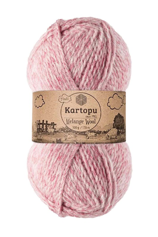 KARTOPU - Kartopu Melange Wool El Örgü İpi Pudra K9004