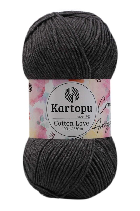 KARTOPU - Kartopu Cotton Love El Örgü İpi 100 gr | Koyu Gri K995