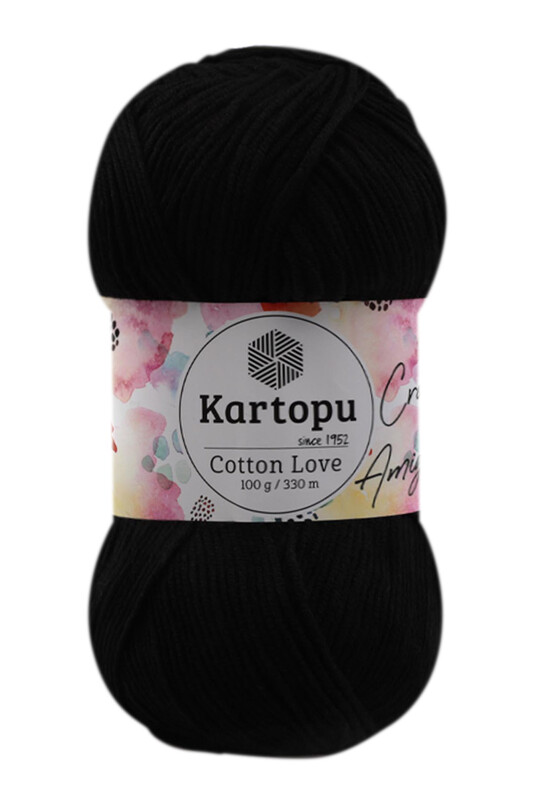 KARTOPU - Kartopu Cotton Love El Örgü İpi | Siyah K940