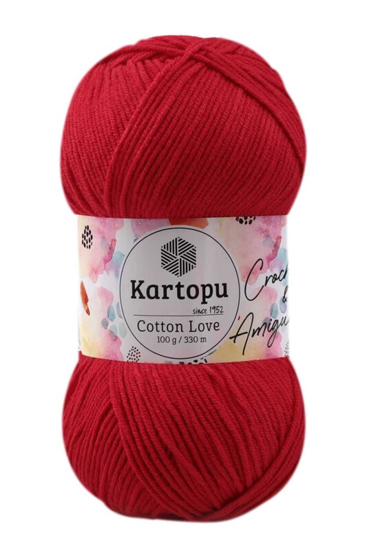 KARTOPU - Kartopu Cotton Love El Örgü İpi 100 gr | Kırmızı K143