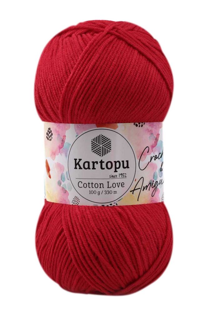 Kartopu Cotton Love El Örgü İpi | Kırmızı K143
