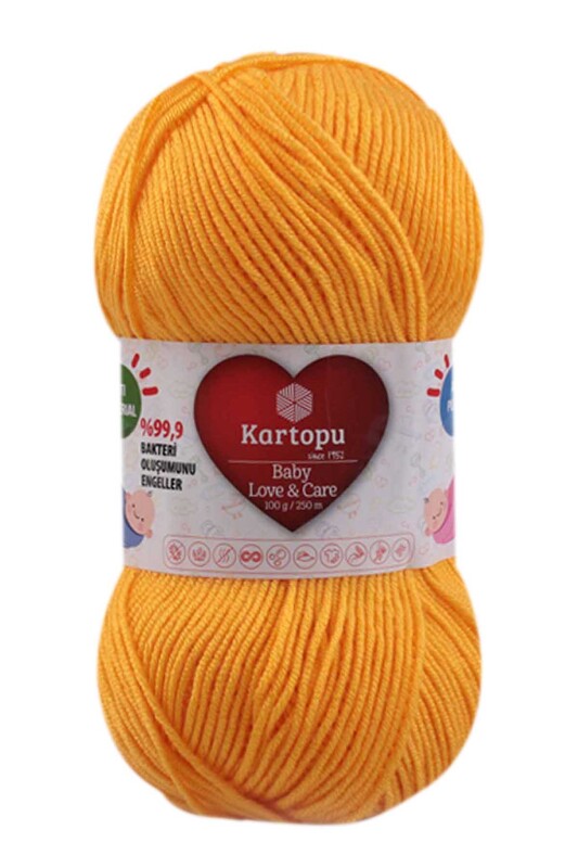 KARTOPU - Kartopu Baby Love & Care El Örgü İpi 100 gr. | Sarı K154