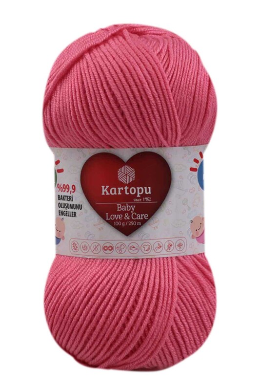 KARTOPU - Kartopu Baby Love & Care El Örgü İpi 100 gr. | Nar Çiçeği K244