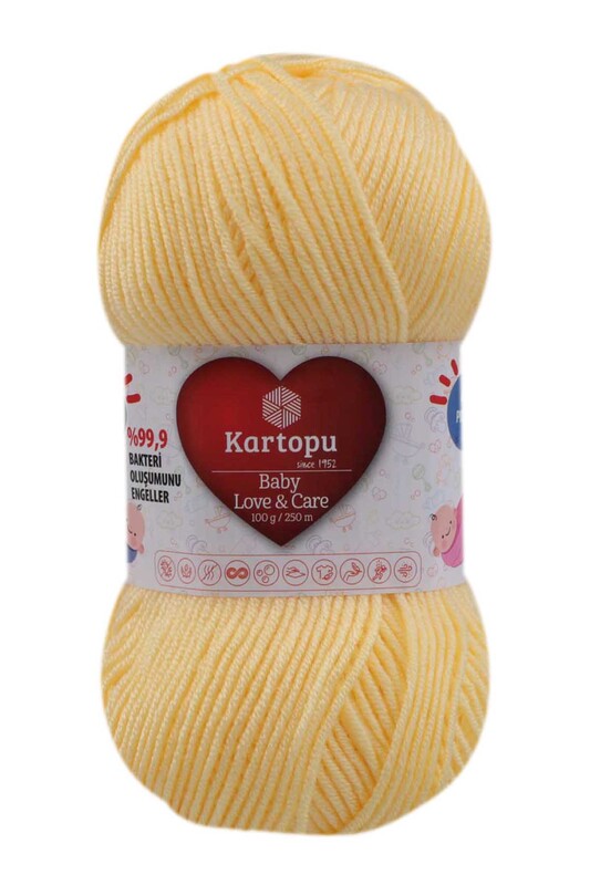KARTOPU - Kartopu Baby Love & Care El Örgü İpi | Sarı K331