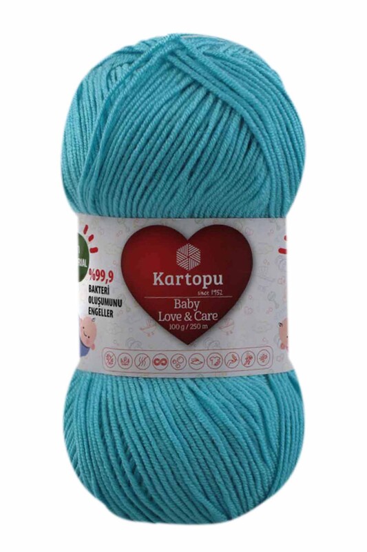 KARTOPU - Kartopu Baby Love & Care El Örgü İpi | Turkuaz K576