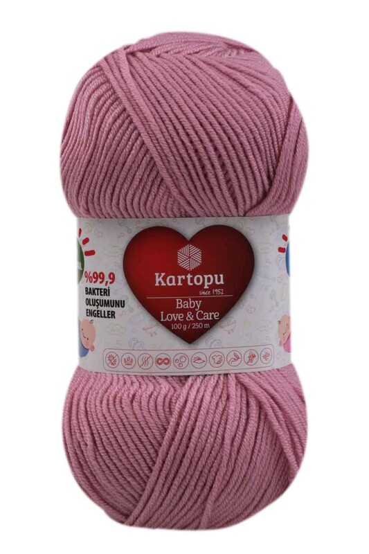 KARTOPU - Kartopu Baby Love & Care El Örgü İpi | Gül Kurusu K1763