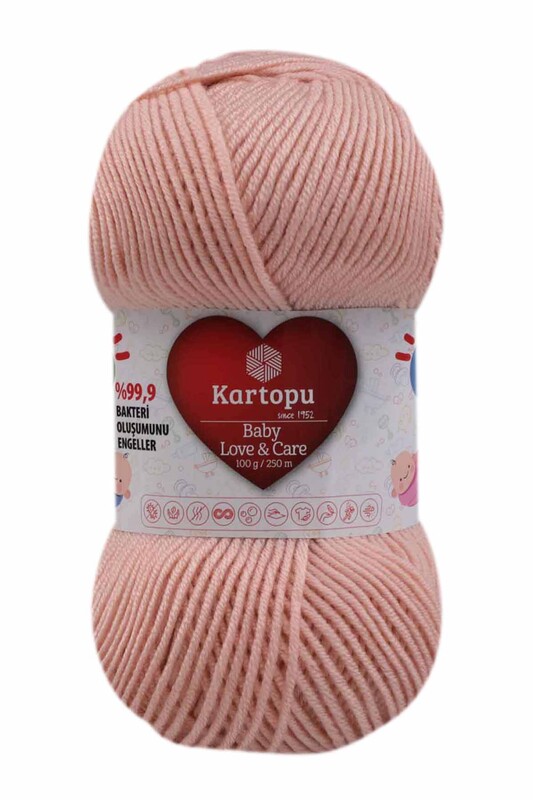 KARTOPU - Kartopu Baby Love & Care El Örgü İpi 100 gr. | Somon K1873
