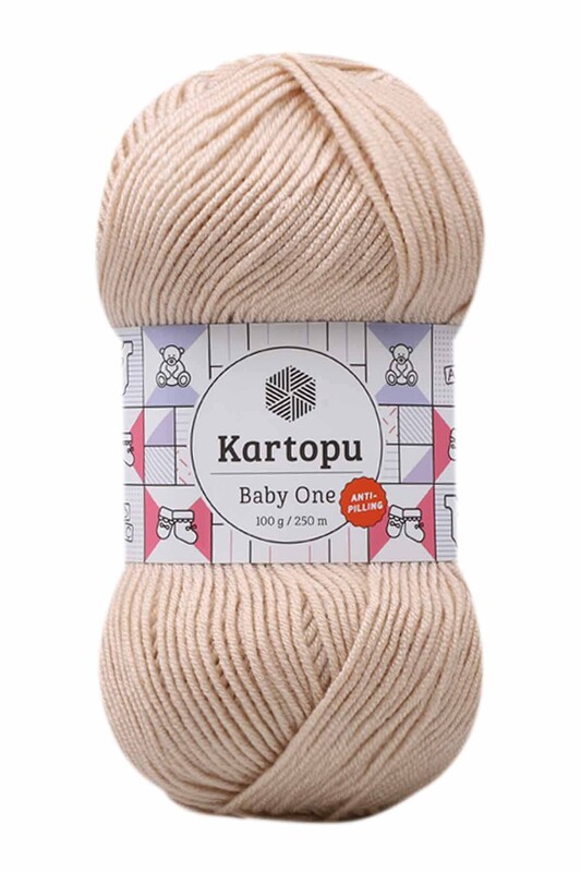KARTOPU - Kartopu Baby One El Örgü İpi | Bej K855