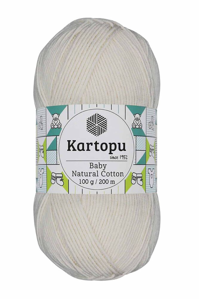 Kartopu Baby Natural Cotton El Örgü İpi Kırık Beyaz K011