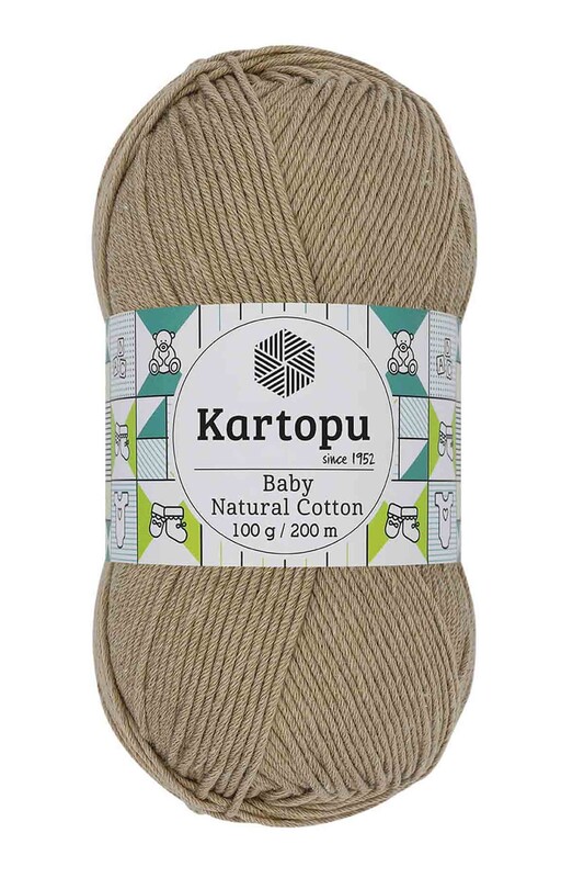 KARTOPU - Kartopu Baby Natural Cotton El Örgü İpi 100 gr. Açık Kahve K837