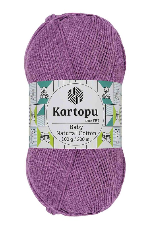 KARTOPU - Kartopu Baby Natural Cotton El Örgü İpi 100 gr. Açık Mor K724