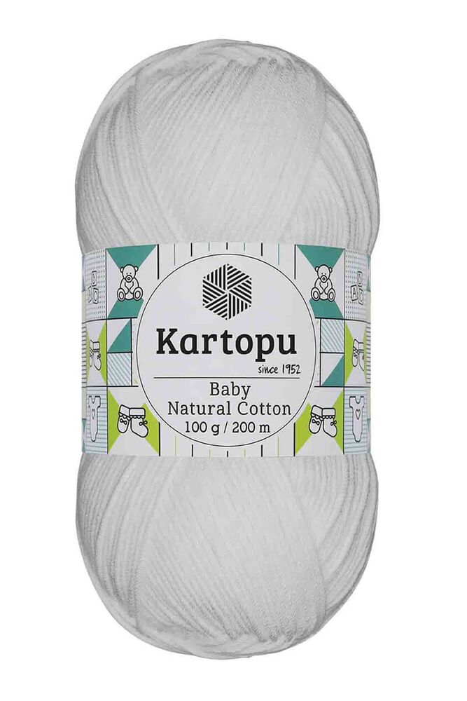Kartopu Baby Natural Cotton El Örgü İpi Beyaz K010