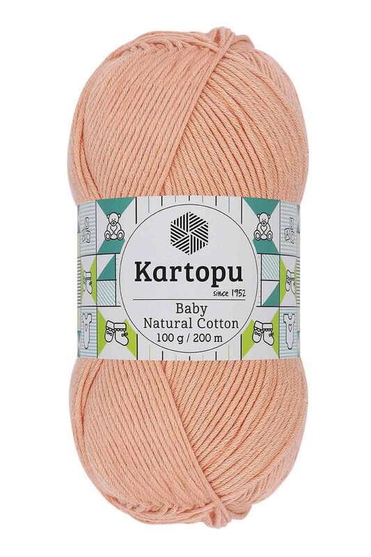 KARTOPU - Kartopu Baby Natural Cotton El Örgü İpi 100 gr. Somon K6259
