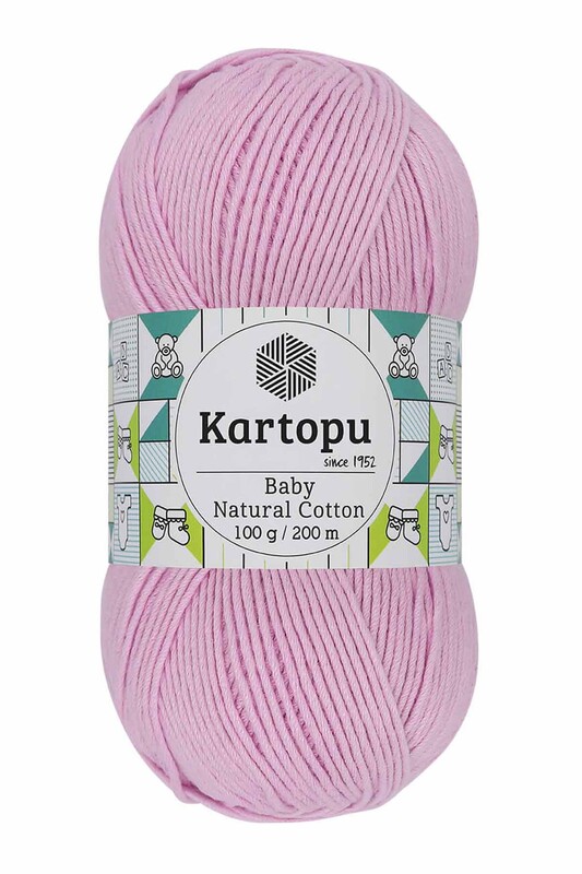 KARTOPU - Kartopu Baby Natural Cotton El Örgü İpi 100 gr. Pembe K782