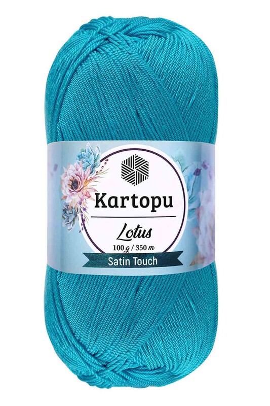 KARTOPU - Kartopu Lotus El Örgü İpi Turkuaz K512