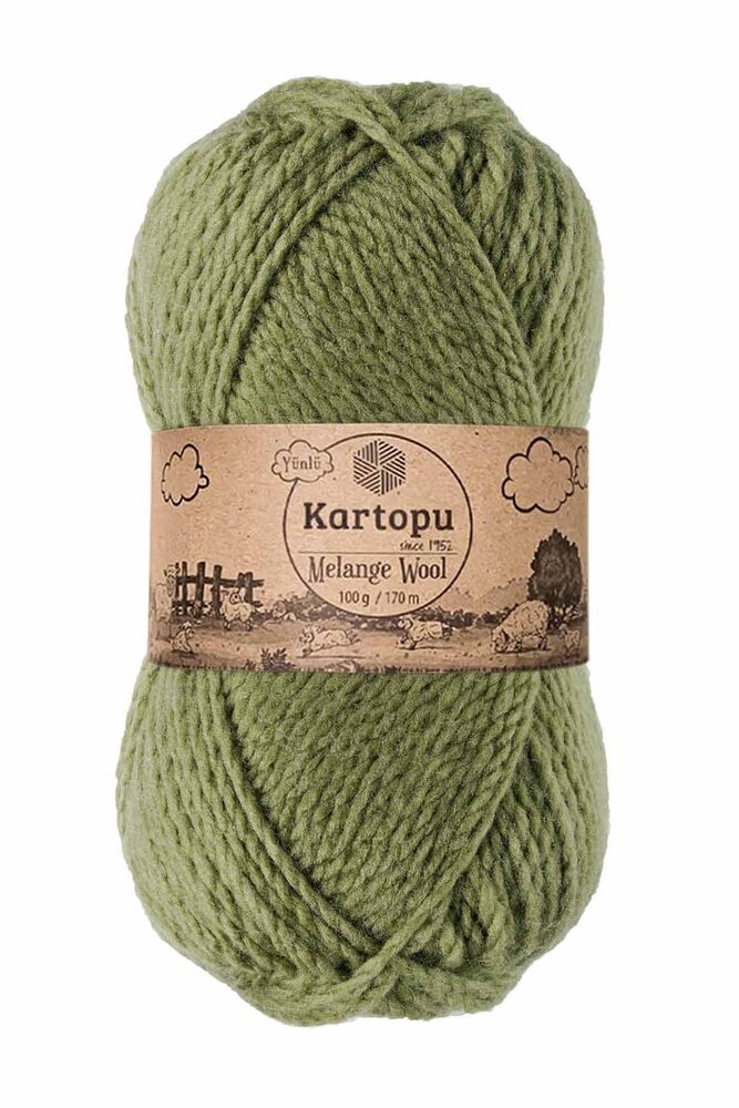 Kartopu Melange Wool El Örgü İpi Çağla Yeşili K430