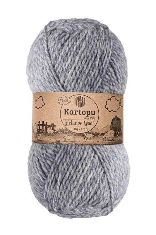 KARTOPU - Kartopu Melange Wool El Örgü İpi Denim K9001