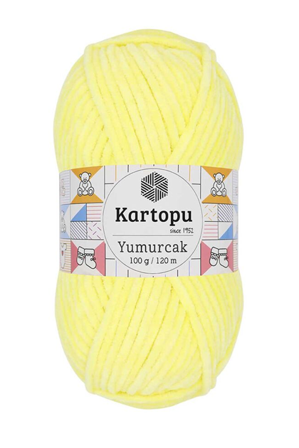 KARTOPU - Kartopu Yumurcak El Örgü İpi Bebe Sarı K333