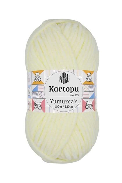 KARTOPU - Kartopu Yumurcak El Örgü İpi Bebe Sarı K335