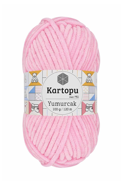 KARTOPU - Kartopu Yumurcak El Örgü İpi Pembe K767