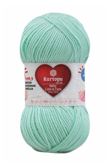 KARTOPU - Kartopu Baby Love & Care El Örgü İpi | Mint Yeşili K507