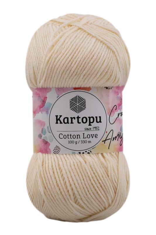 KARTOPU - Kartopu Cotton Love El Örgü İpi | Açık Sarı K037