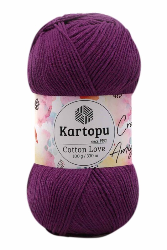 KARTOPU - Kartopu Cotton Love El Örgü İpi | Koyu Mor K727