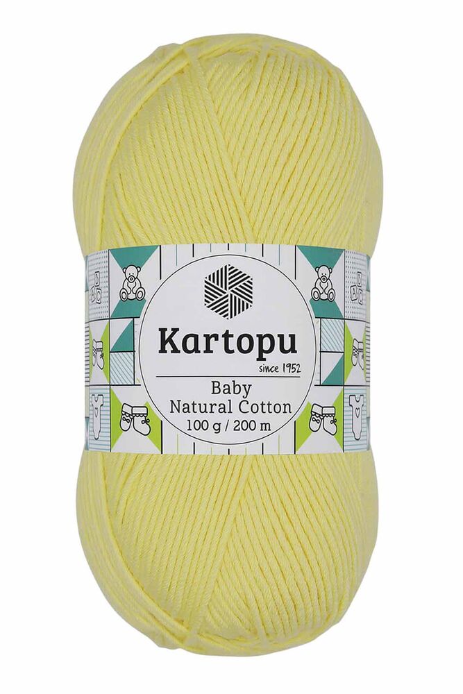 Kartopu Baby Natural Cotton Yarn|Light Yellow K333