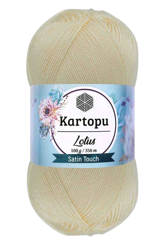 Kartopu Lotus Yarn|Cream K025 - Thumbnail