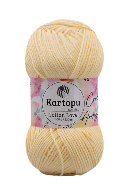 KARTOPU - Kartopu Cotton Love El Örgü İpi | Sarı K331