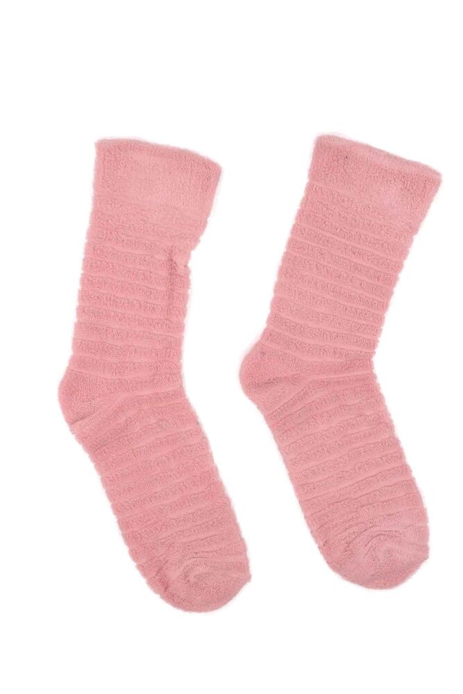 Kız Çocuk Ters Havlu Soket Çorap 312 | Pudra