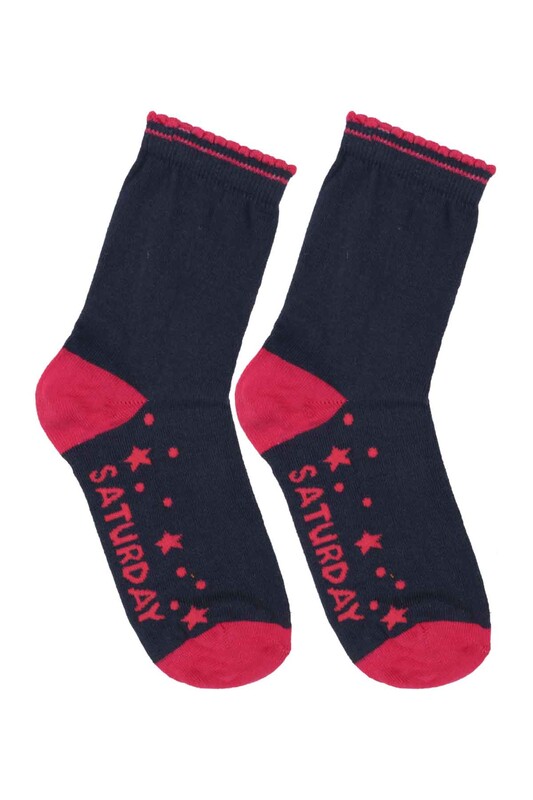 SİMİSSO - Desenli Çocuk Çorabı 926 | Kırmızı