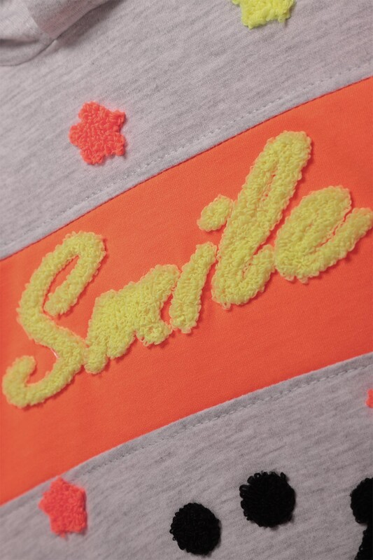 Smile Yazılı Kız Çocuk Eşofman Takımı 2021 | Turuncu - Thumbnail