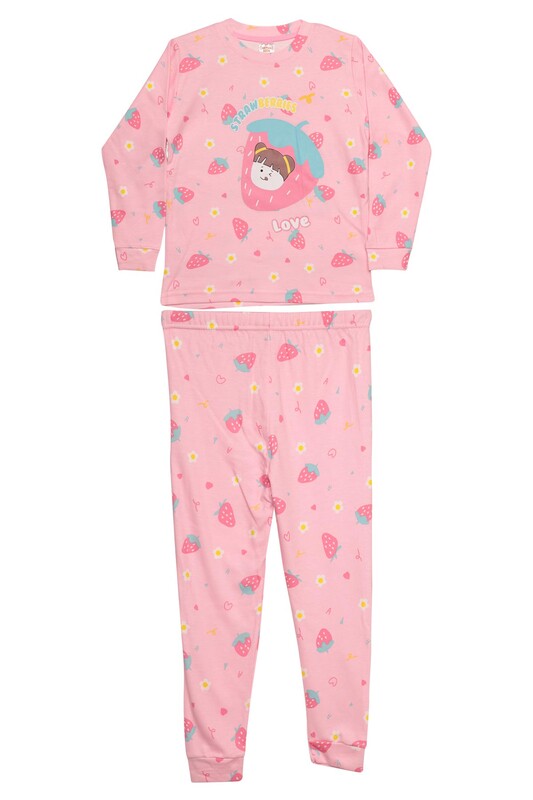 Elmas Kids - Kız Çocuk Pijama Takımı 4004 | Pembe