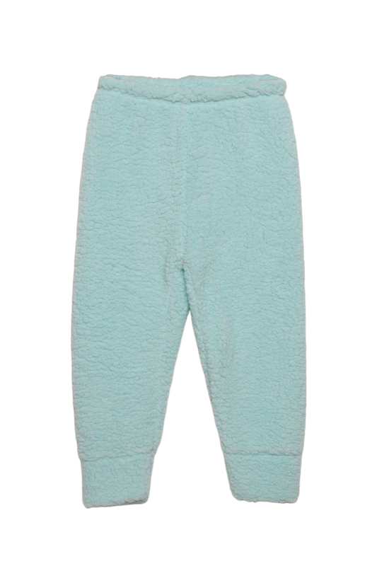Kız Çocuk Pelüş Pijama Takımı | Mint - Thumbnail
