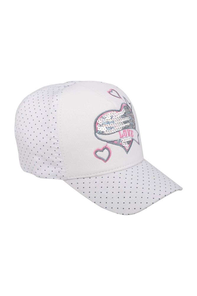 Love Kız Çocuk Şapka | Beyaz