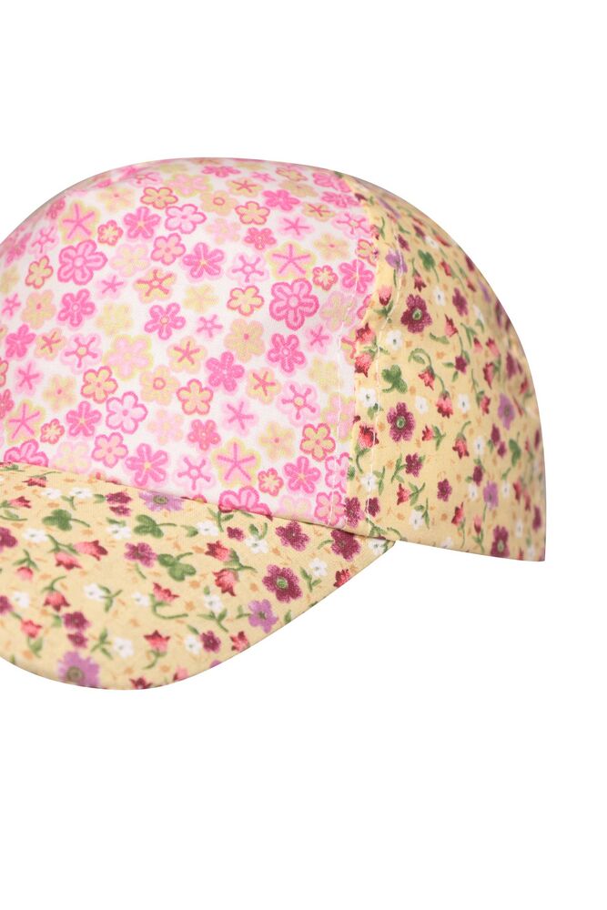 Çiçekli Kız Çocuk Şapka 2807 | Renk4