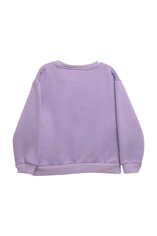 Şardonlu Kız Çocuk Sweatshirt 623553 | Lila - Thumbnail