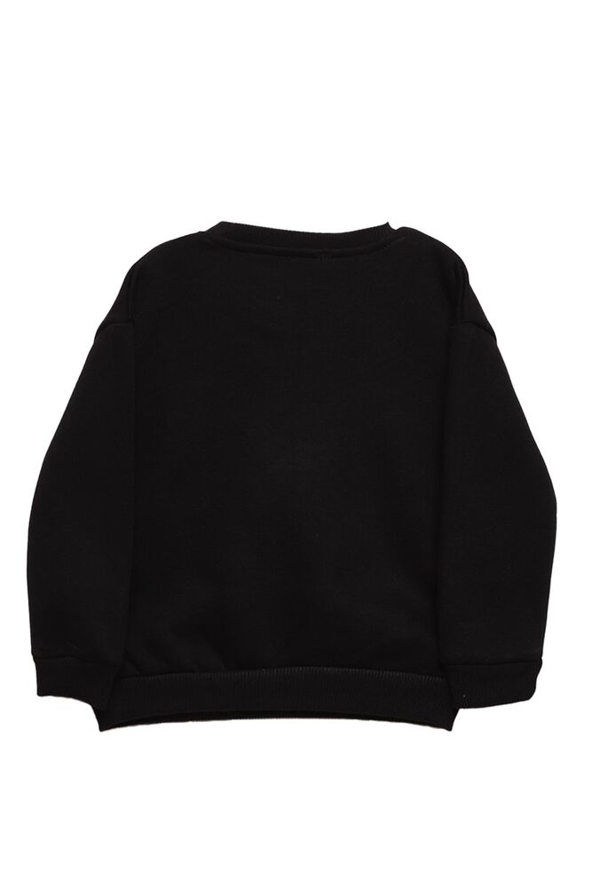 Şardonlu Kız Çocuk Sweatshirt 623553 | Siyah