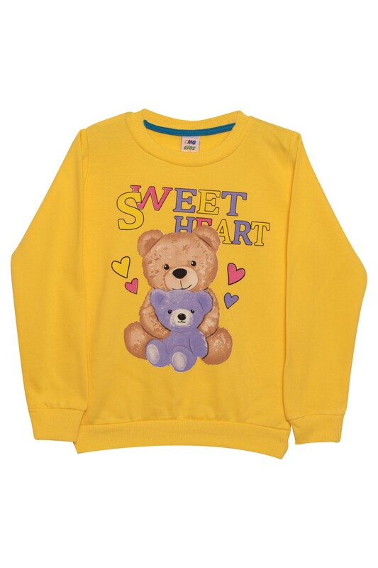CMO KİDS - Sweet Yazılı Kız Çocuk Sweatshirt | Sarı